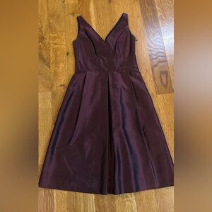Ann Taylor Elegant Burgundy Sleeveless Dress Sz 6